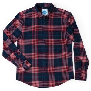 RSVLTS Plaidzz Michael Michaels BorlandFlex Long Sleeve Flannel in Red — front view