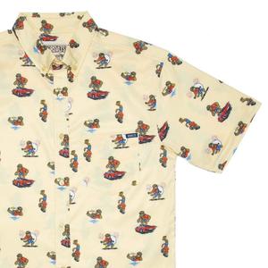 RSVLTS Werewolf In America KUNUFLEX Short Sleeve Shirt in Yellow — front view