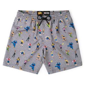 RSVLTS Remember, No Powers! Hybrid Shorts in Gray — front view