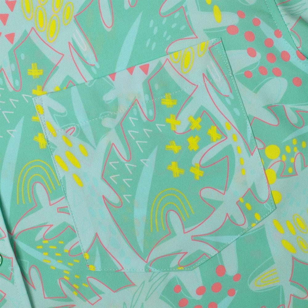 RSVLTS Wildberry Cove KUNUFLEX Short Sleeve Shirt in Green — detail 8