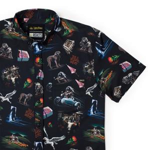 RSVLTS Yer A Wizard, Harry KUNUFLEX Short Sleeve Shirt in Black — front view