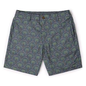 RSVLTS Keep Palm Bamboo Resort Shorts in Green — front view