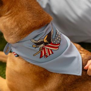 RSVLTS Free Bird Dog Bandana in Gray — front view