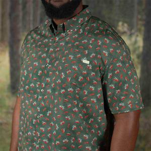 RSVLTS Knives Out KUNUFLEX Short Sleeve Shirt in Green — front view