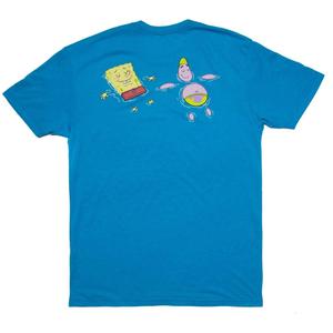 RSVLTS Float On Crewneck Tee in Blue — front view
