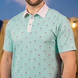 RSVLTS E Par-ibus Unum All-Day Polo in Green — front view