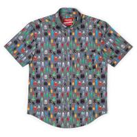 RSVLTS I Want to Believe KUNUFLEX Short Sleeve Shirt in Gray — detail 3