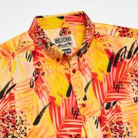 RSVLTS Blood L’Orange KUNUFLEX Short Sleeve Shirt in Orange — detail 7