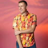 RSVLTS Blood L’Orange KUNUFLEX Short Sleeve Shirt in Orange — detail 6