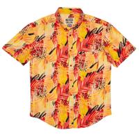 RSVLTS Blood L’Orange KUNUFLEX Short Sleeve Shirt in Orange — detail 2