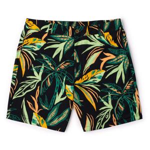 RSVLTS Wild Jungle Bamboo Resort Shorts in Black — front view
