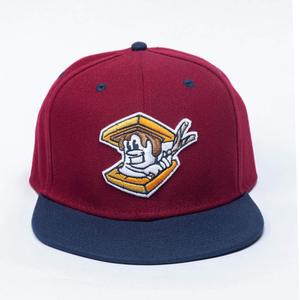 RSVLTS Hamilton City S’mores Snapback Hat in Red — front view