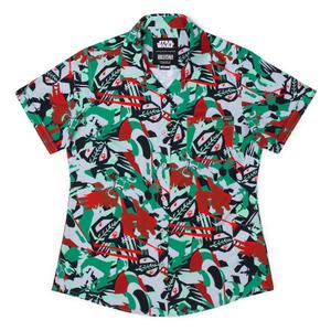 RSVLTS Boba Blast Women's KUNUFLEX Short Sleeve Shirt in Black — front view
