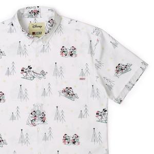 RSVLTS Disney Wonderland KUNUFLEX Short Sleeve Shirt in White — front view