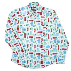 RSVLTS Gifted Gifts Long Sleeve Shirt in White — front view