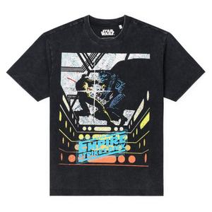 RSVLTS Cloud City Clash Vintage Crewneck Tee in Black — front view