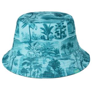 RSVLTS Litho Palms Bucket Hat in Blue — front view