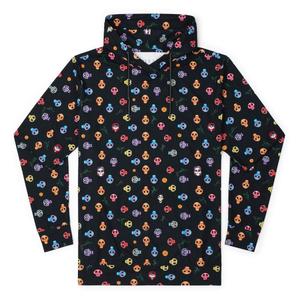 RSVLTS Calavera Performance Hoodie in Black — front view