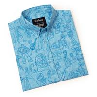 RSVLTS Sketches to Screen KUNUFLEX Short Sleeve Shirt in Blue — detail 8