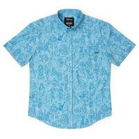 RSVLTS Sketches to Screen KUNUFLEX Short Sleeve Shirt in Blue — detail 4
