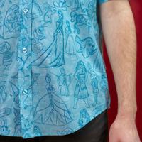 RSVLTS Sketches to Screen KUNUFLEX Short Sleeve Shirt in Blue — detail 7