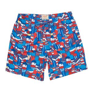 RSVLTS American Swirl Hybrid Shorts in Blue — front view
