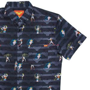 RSVLTS Legacy of Wonder KUNUFLEX Short Sleeve Shirt in Black — front view