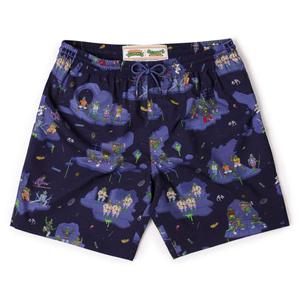 RSVLTS IncogNinja Hybrid Shorts in Blue — front view