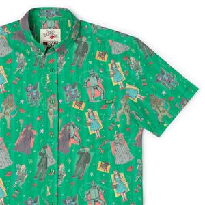 RSVLTS Off to See the Wizard KUNUFLEX Short Sleeve Shirt in Green — front view