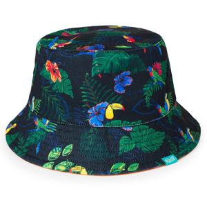 RSVLTS Two Tickets to Parrotise Bucket Hat in Black — front view