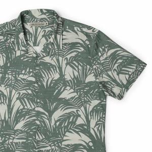 RSVLTS Island Breeze KUNUFLEX Short Sleeve Shirt in Green — front view