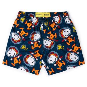 RSVLTS Snoopy in Space Hybrid Shorts in Blue — front view