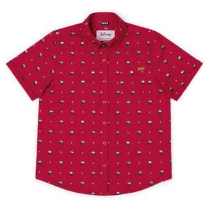 RSVLTS Lil Lemmings Youth KUNUFLEX Short Sleeve Shirt in Red — front view