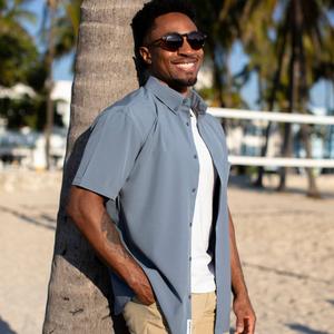 RSVLTS Summer Storm KUNUFLEX Short Sleeve Shirt — front view
