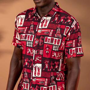 RSVLTS The Spirit of Polynesia Bamboo Short Sleeve Shirt in Red — front view