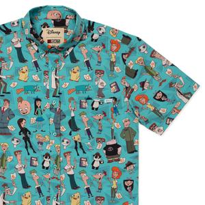 RSVLTS Citizens of Danville KUNUFLEX Short Sleeve Shirt in Green — front view