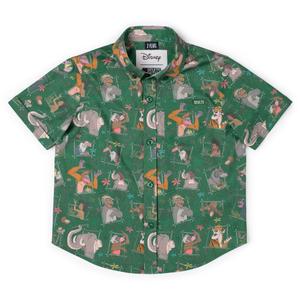 RSVLTS Vine Vibin' Preschool KUNUFLEX Short Sleeve Shirt in Green — front view