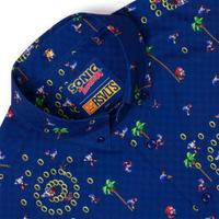 RSVLTS Sonic Interrupted KUNUFLEX Short Sleeve Shirt in Blue — detail 8