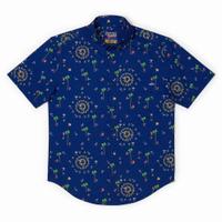 RSVLTS Sonic Interrupted KUNUFLEX Short Sleeve Shirt in Blue — detail 7