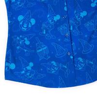 RSVLTS Sketches in the Stars Women's KUNUFLEX Short Sleeve Shirt in Blue — detail 8