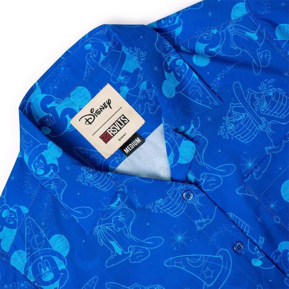RSVLTS Sketches in the Stars Women's KUNUFLEX Short Sleeve Shirt in Blue — detail 4