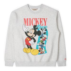RSVLTS Mickey Through the Ears Crewneck Sweatshirt in Gray — front view