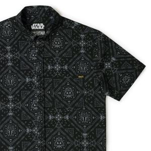 RSVLTS Day of the Dark Side KUNUFLEX Short Sleeve Shirt in Black — front view
