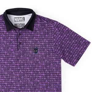 RSVLTS Wakanda Forever All-Day Polo in Purple — front view
