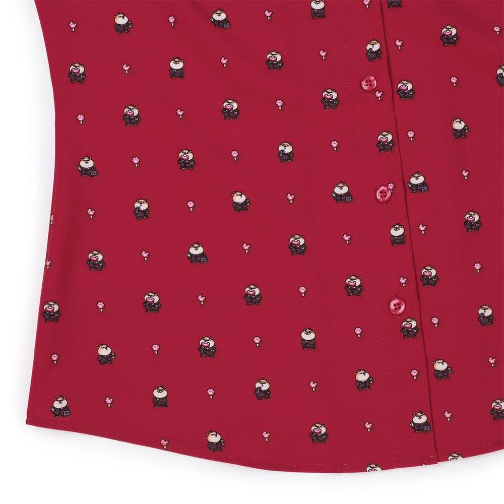 RSVLTS Lil Lemmings Women's KUNUFLEX Short Sleeve Shirt in Red — detail 10