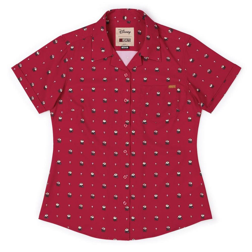 RSVLTS Lil Lemmings Women's KUNUFLEX Short Sleeve Shirt in Red — detail 5