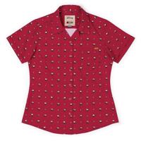 RSVLTS Lil Lemmings Women's KUNUFLEX Short Sleeve Shirt in Red — detail 5