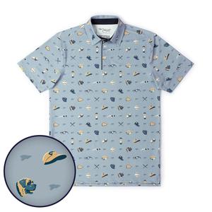 RSVLTS Summer of ‘62 All-Day Polo in Blue — front view