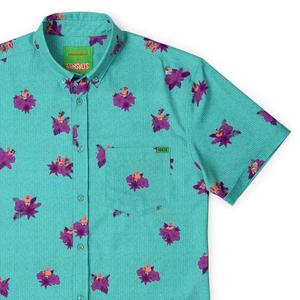 RSVLTS No, This Is PATRICK! KUNUFLEX Short Sleeve Shirt in Blue — front view