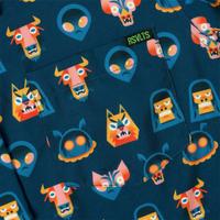 RSVLTS Tales from the Cryptids Women's KUNUFLEX Short Sleeve Shirt in Blue — detail 4